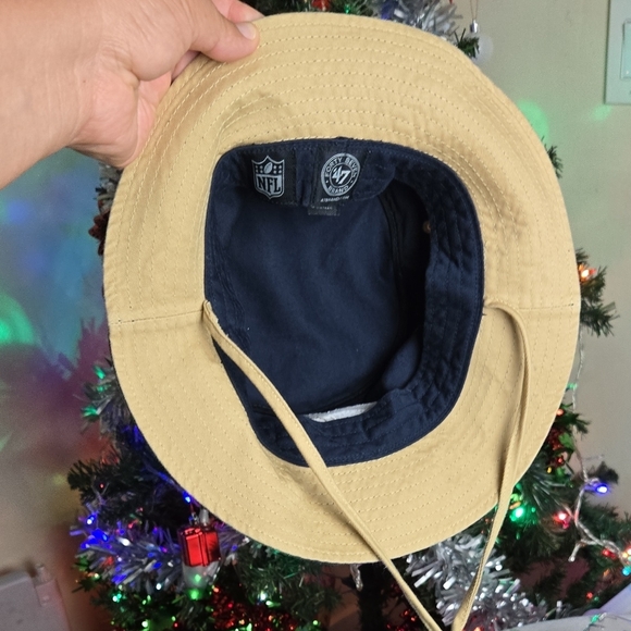 New Era NFL Los Angeles Rams Navy Blue On Field Sideline Bucket Hat One Size - Picture 4 of 4